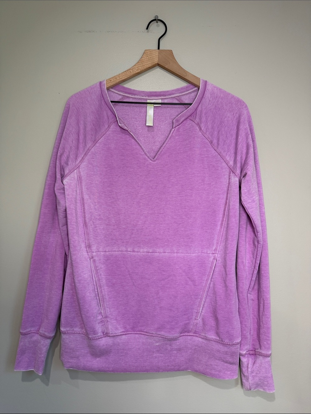 Green Tea Pullover Sweatshirt with Pocket Lightweight Medium
